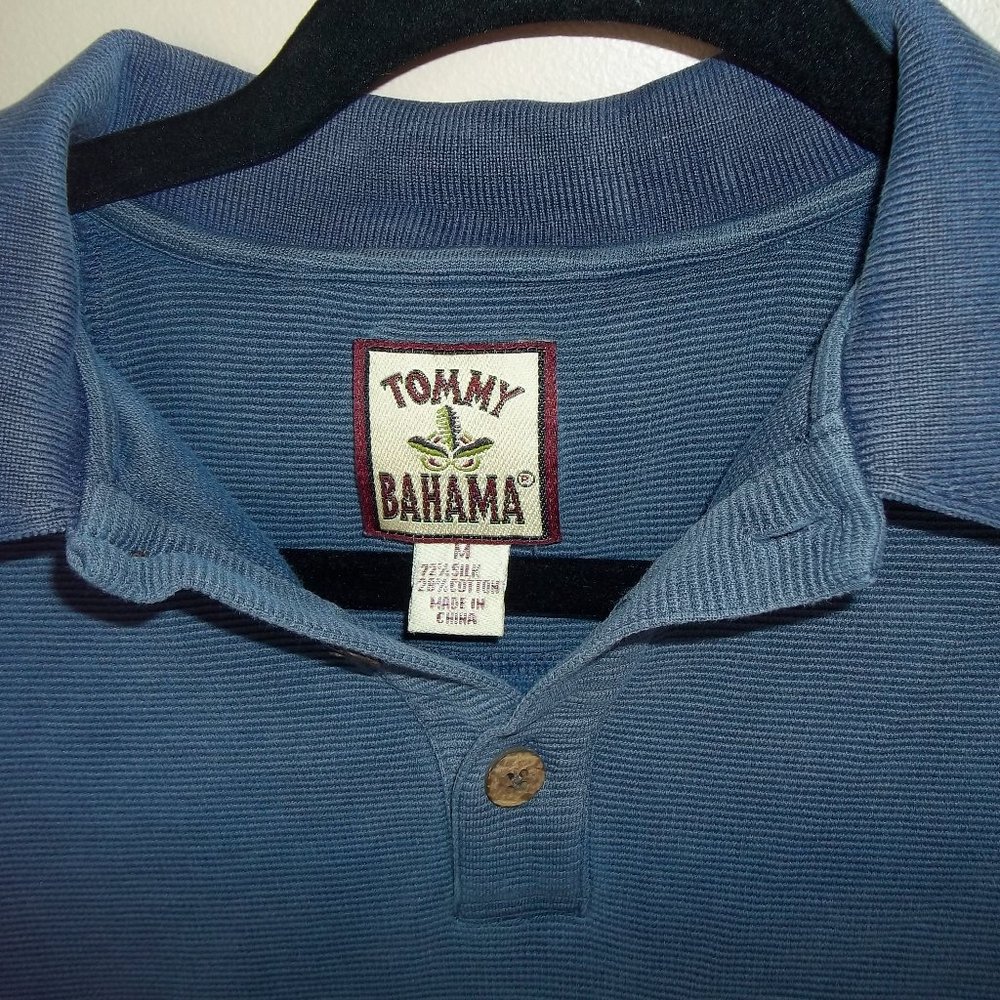 Tommy Bahama blue medium short sleeve polo shirt - Picture 2 of 3